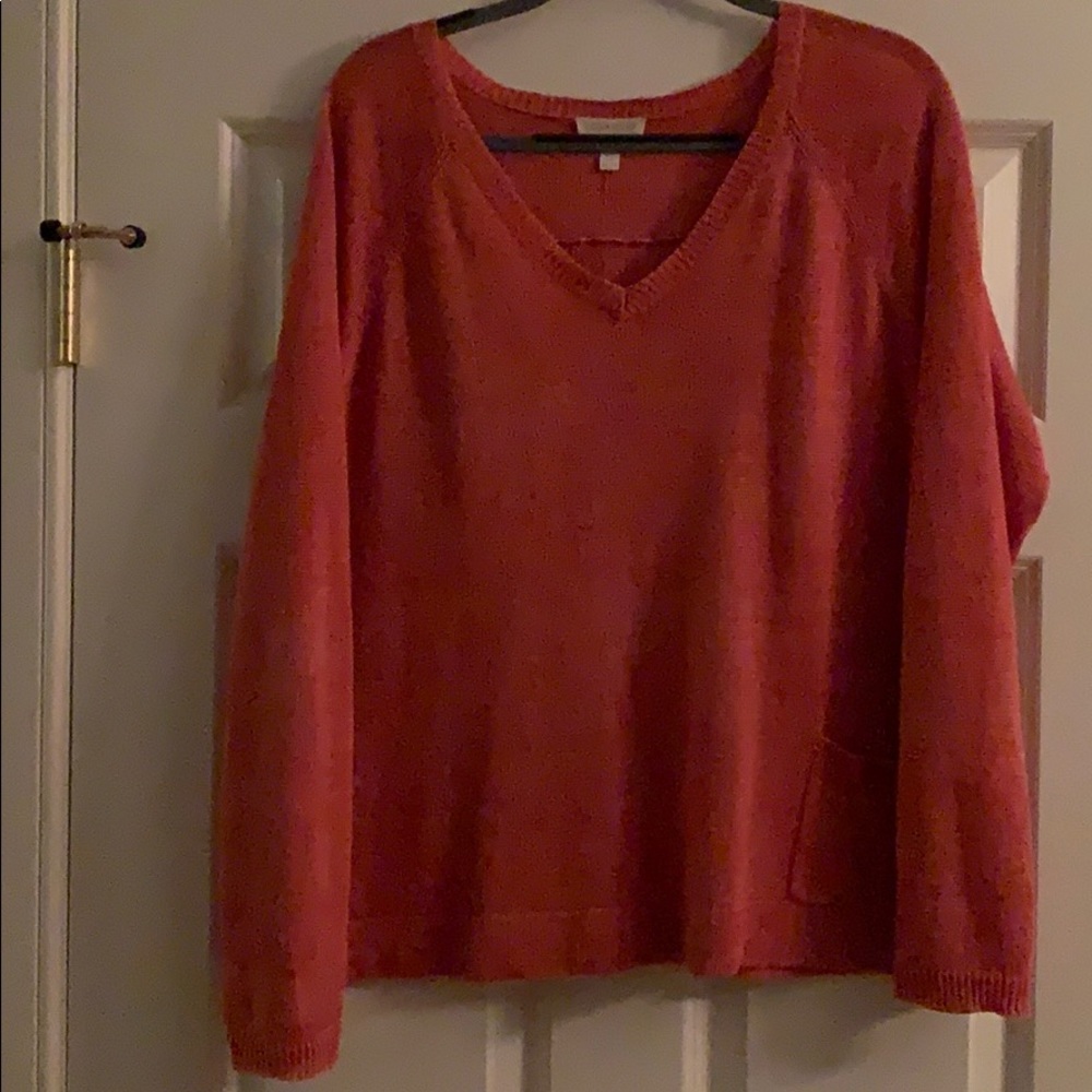 Eileen Fisher Linen V Neck Sweater